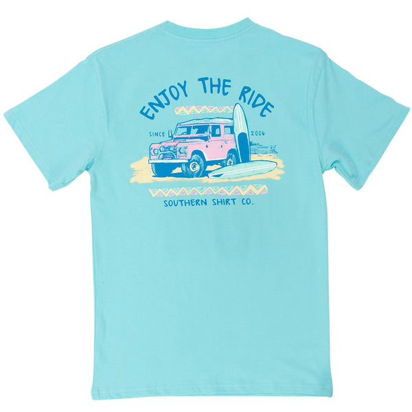 Enjoy the Ride Tee Shirt in Aqua Sky by The Southern Shirt Co.  - 1