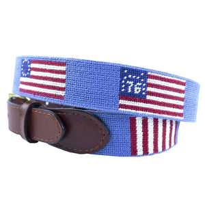 Flags of our Fathers Needlepoint Belt