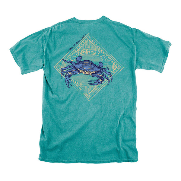 Blue Crab Tee in Seafoam by Fripp & Folly