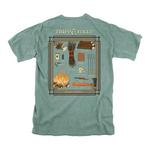 Fripp & Folly Campfire Collection Tee in Light Green
