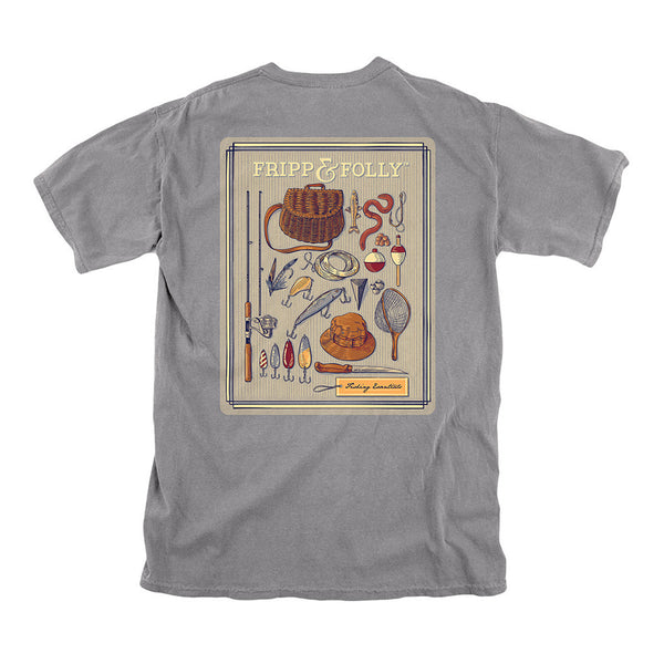 Fishing Essentials Tee in Grey by Fripp & Folly