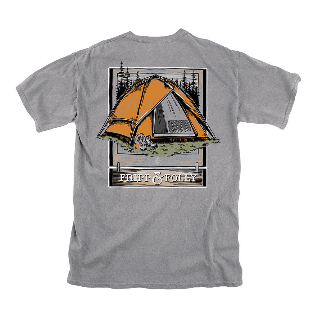 Fripp & Folly Gone Camping Tee in Granite 