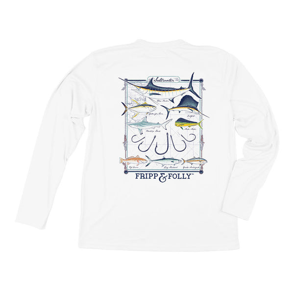 Saltwater Collection Wicking Long Sleeve Tee in Seagrass by Fripp & FollySaltwater Collection Wicking Long Sleeve Tee in White by Fripp & Folly
