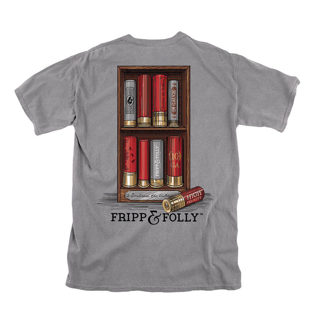 Fripp & Folly Shotgun Shells on Shelf Tee in Grey