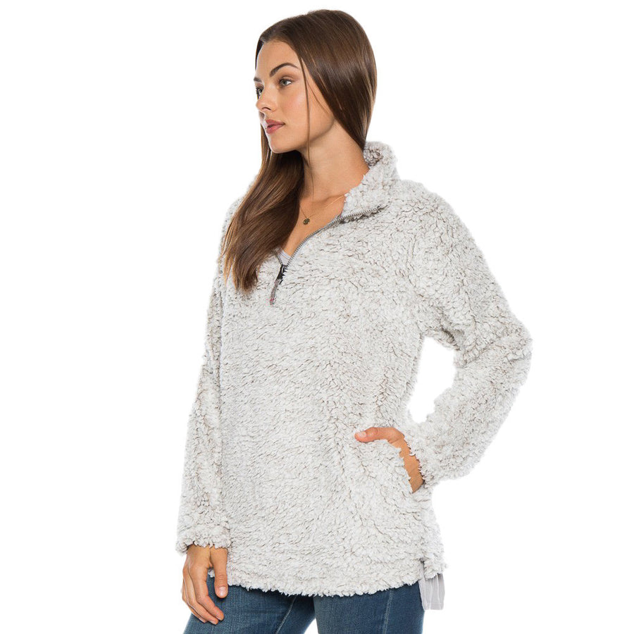 Frosty Tipped Women's Stadium Pullover in Putty by True Grit (Dylan)  - 1