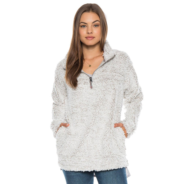 Frosty Tipped Women's Stadium Pullover in Putty by True Grit (Dylan)  - 1