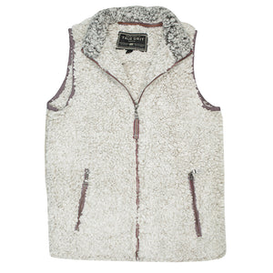 Frosty Tipped Double Up Vest in Putty   - 1