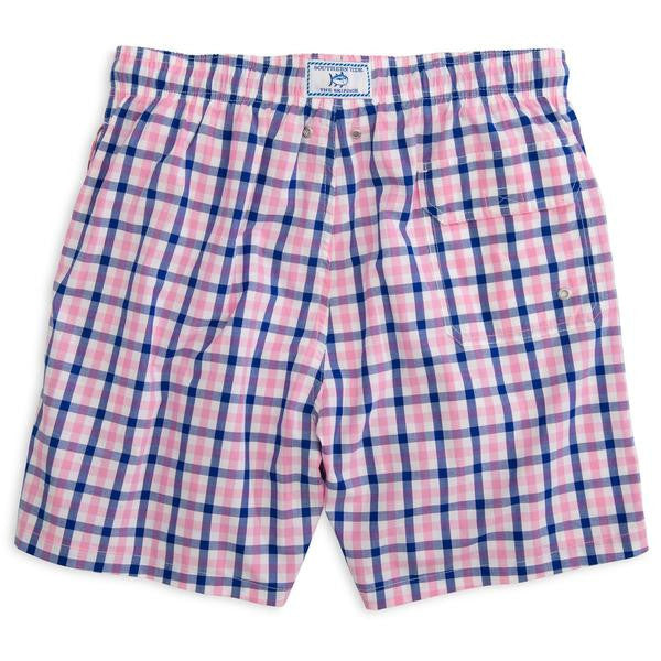 Gingham Swim Trunks