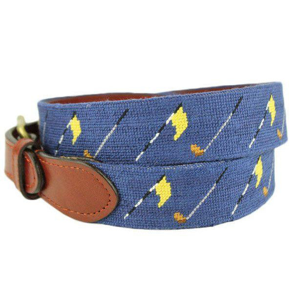 Golf Flags Needlepoint Belt