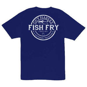 Guy Harvey Fish Fry Men's T-Shirt in Navy