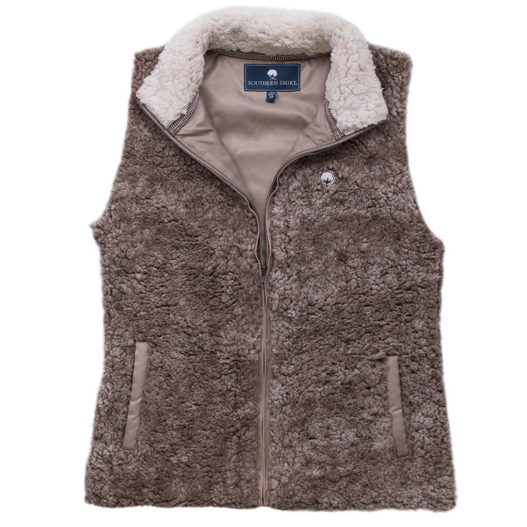 Heathered Zip Sherpa Vest