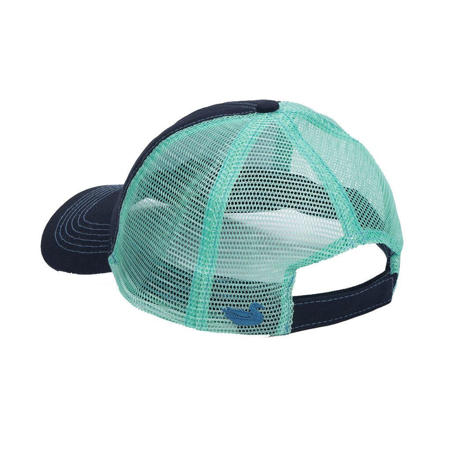 Cattail Trucker Hat in Navy by Southern Marsh  - 1
