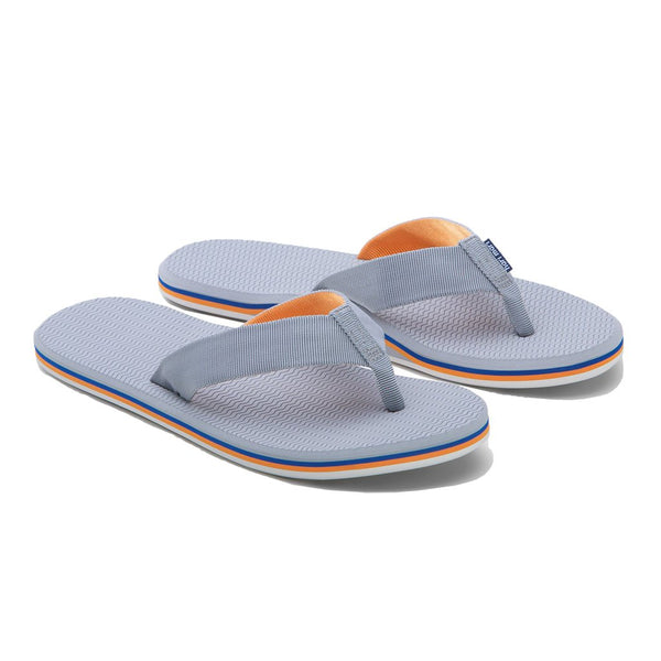 Hari Mari Men's Dunes Flip Flop in Gray, Blue & Orange