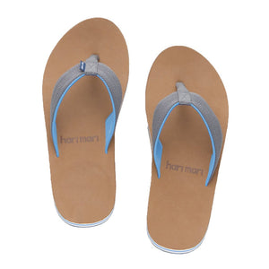 Hari Mari Men's Scouts Flip Flop in Gray & Sky Blue