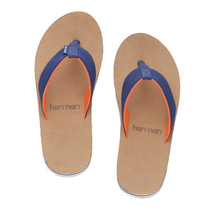 Men's Scouts Flip Flop in Navy & Orange by Hari Mari