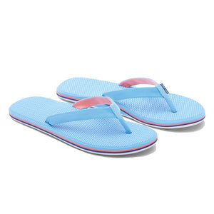 Hari Mari Women's Dunes Flip Flop in Baby Blue, Coral & Navy