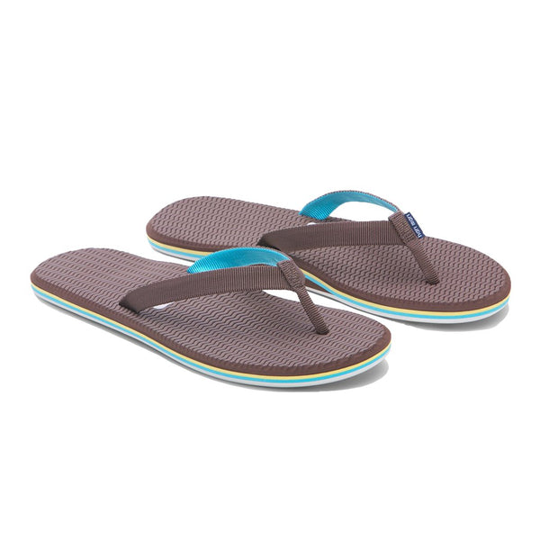 Hari Mari Women's Dunes Flip Flop in Brown, Yellow & Blue