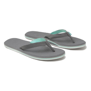 Hari Mari Women's Dunes Flip Flop in Dark Grey, Light Gray & Mint by Hari Mari