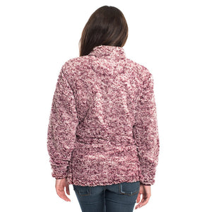 Heather Sherpa Pullover with Pockets in Windsor Wine by The Southern Shirt Co. 