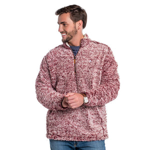 Heather Sherpa Pullover with Pockets in Windsor Wine by The Southern Shirt Co. 