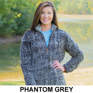 Heathered Quarter Zip Sherpa Pullover