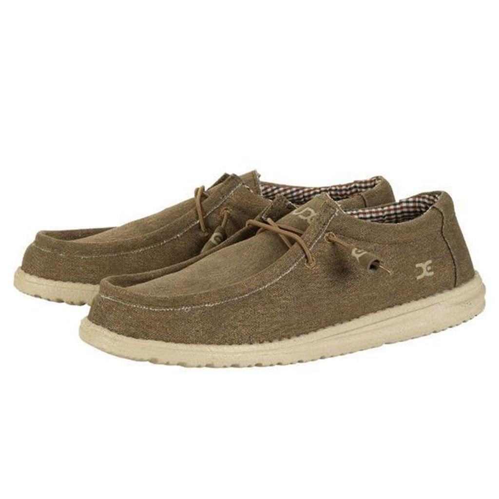 Hey Dude Wally Canvas Shoe in Nut