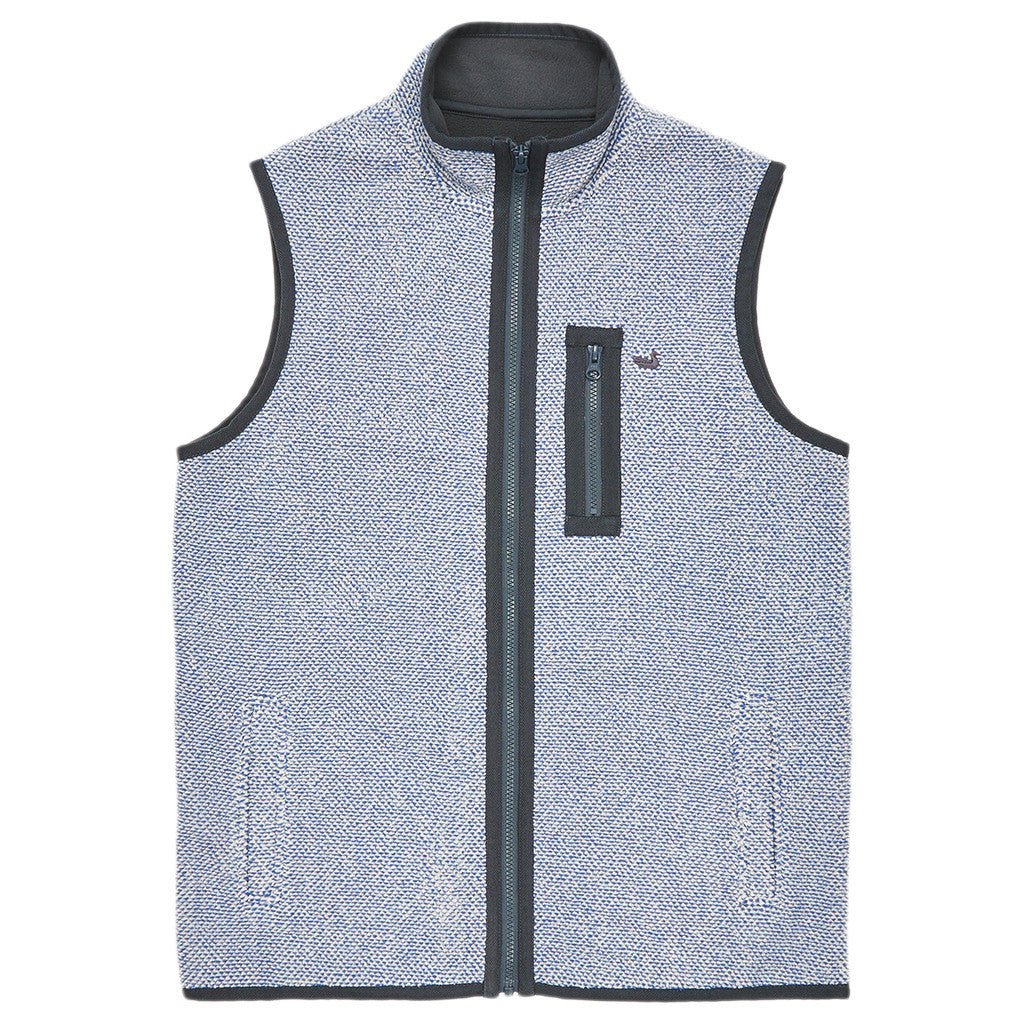 Highland Alpaca Vest in Washed Blue   - 1