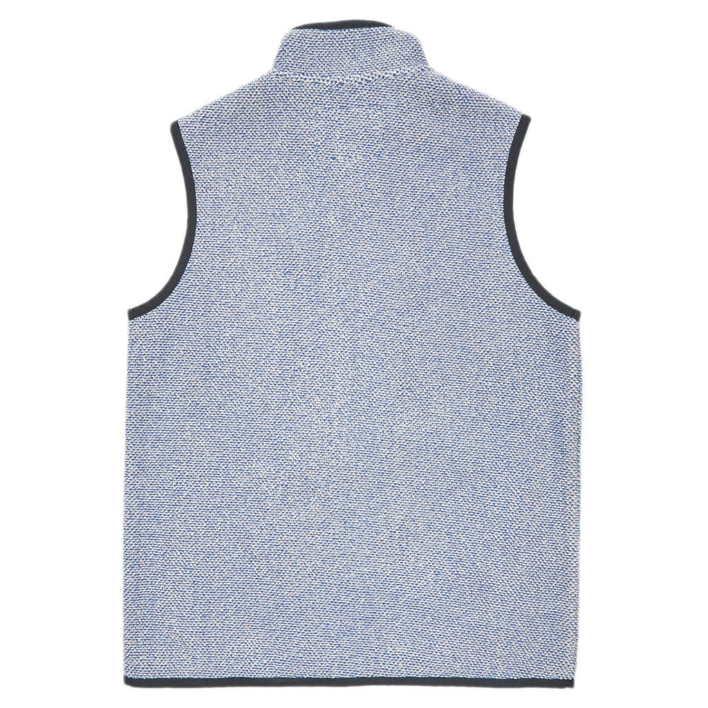 Highland Alpaca Vest in Washed Blue   - 2
