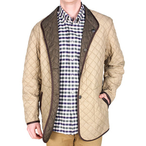 Quilted Reversible Jacket in Olive Green & Khaki by Madison Creek Outfitters  - 2