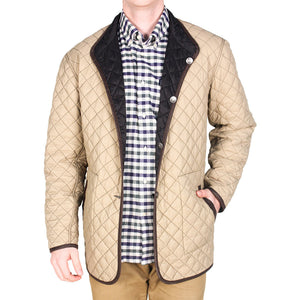 Quilted Reversible Jacket in Black & Khaki by Madison Creek Outfitters  - 2