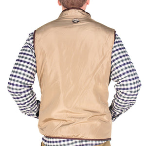 Reversible Sherpa Vest in Navy & Khaki by Madison Creek Outfitters