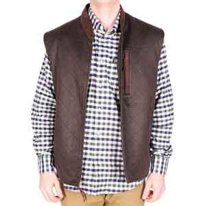 Quilted Vest in Brown by Madison Creek Outfitters  - 1