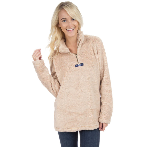 Linden Sherpa Pullover in Sand Brown   - 1