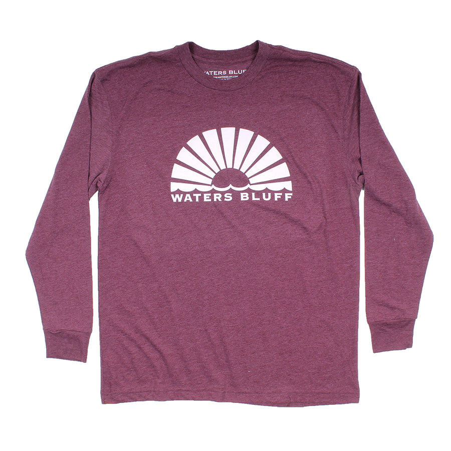 Waters Bluff Horizon Sunrise Long Sleeve Tee in Navy