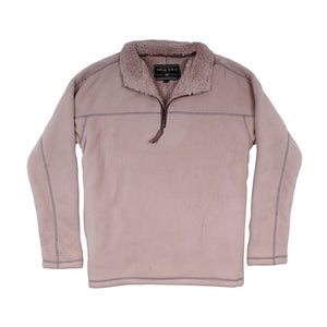 True Grit Bonded Polar Fleece & Sherpa Lined 1/4 Zip Pullover in Sand