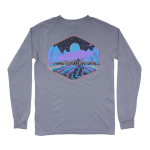 Waters Bluff Limited Edition Night Train Long Sleeve Tee in Granite