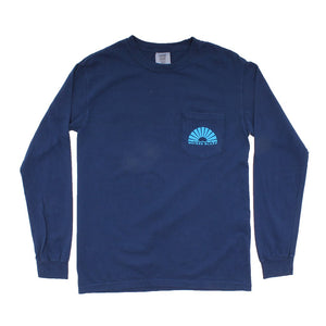 Waters Bluff Limited Edition Night Train Long Sleeve Tee in Navy