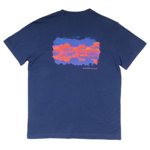 Luke Skysurfer Simple Pocket Tee in Navy by Waters Bluff