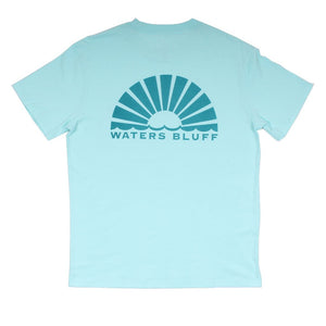 Logo Simple Pocket Tee in Mint by Waters Bluff