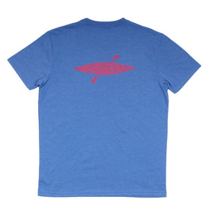 Kayak Me a River Natural Tee in Chill Blue Blend by Waters Bluff