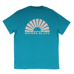 Logo Simple Pocket Tee in Teal by Waters Bluff