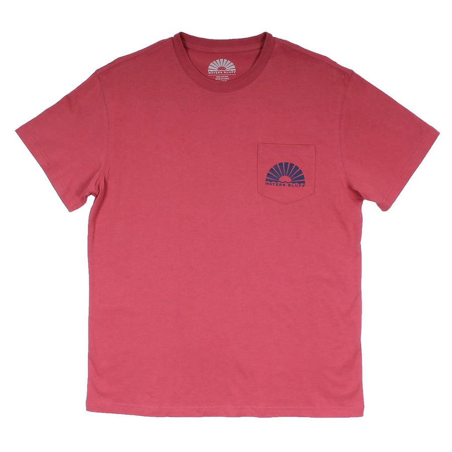 Under the Neon Simple Pocket Tee in Clay by Waters Bluff