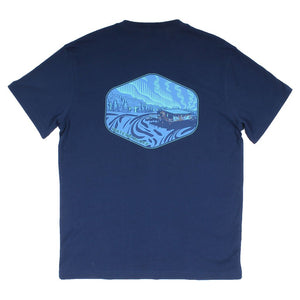 Under the Neon Simple Pocket Tee in Navy by Waters Bluff