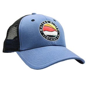 Bluff Horizion Trucker Hat in Slate Blue & Black   - 1