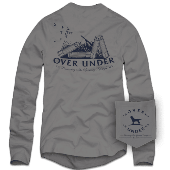 "In the Blind" Long Sleeve Tee in Hurricane Grey by Over Under Clothing 