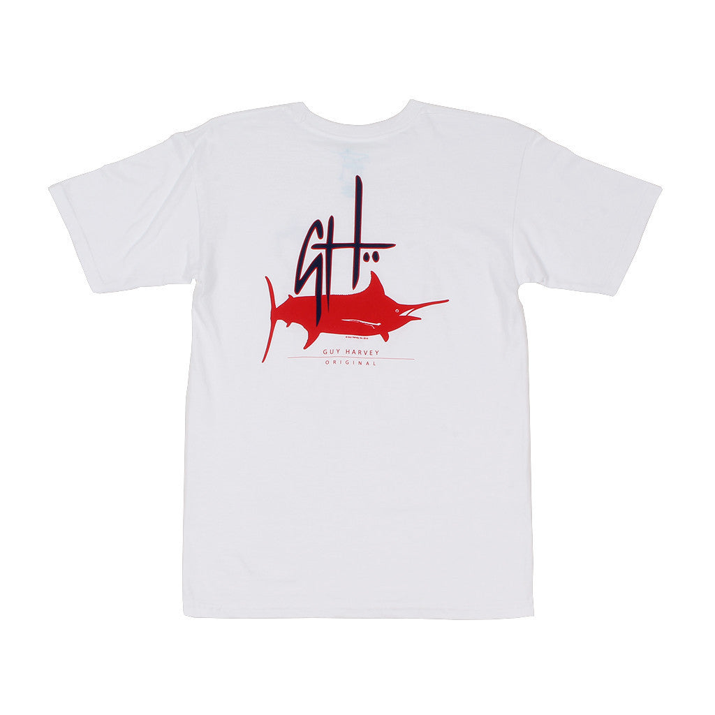 Initial Logo Tee in White by Guy Harvey