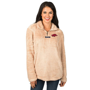 Lauren James Arkansas Linden Sherpa Pullover in Sand