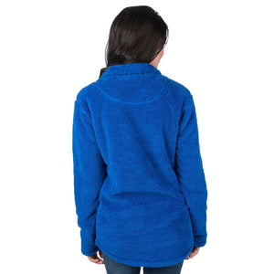 Lauren James Florida Linden Sherpa Pulover in Royal