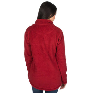 Lauren James Florida State Linden Sherpa Pullover in Crimson