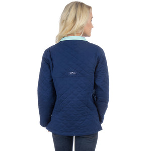 Lawson Quilted Pullover in Estate Blue by Lauren James